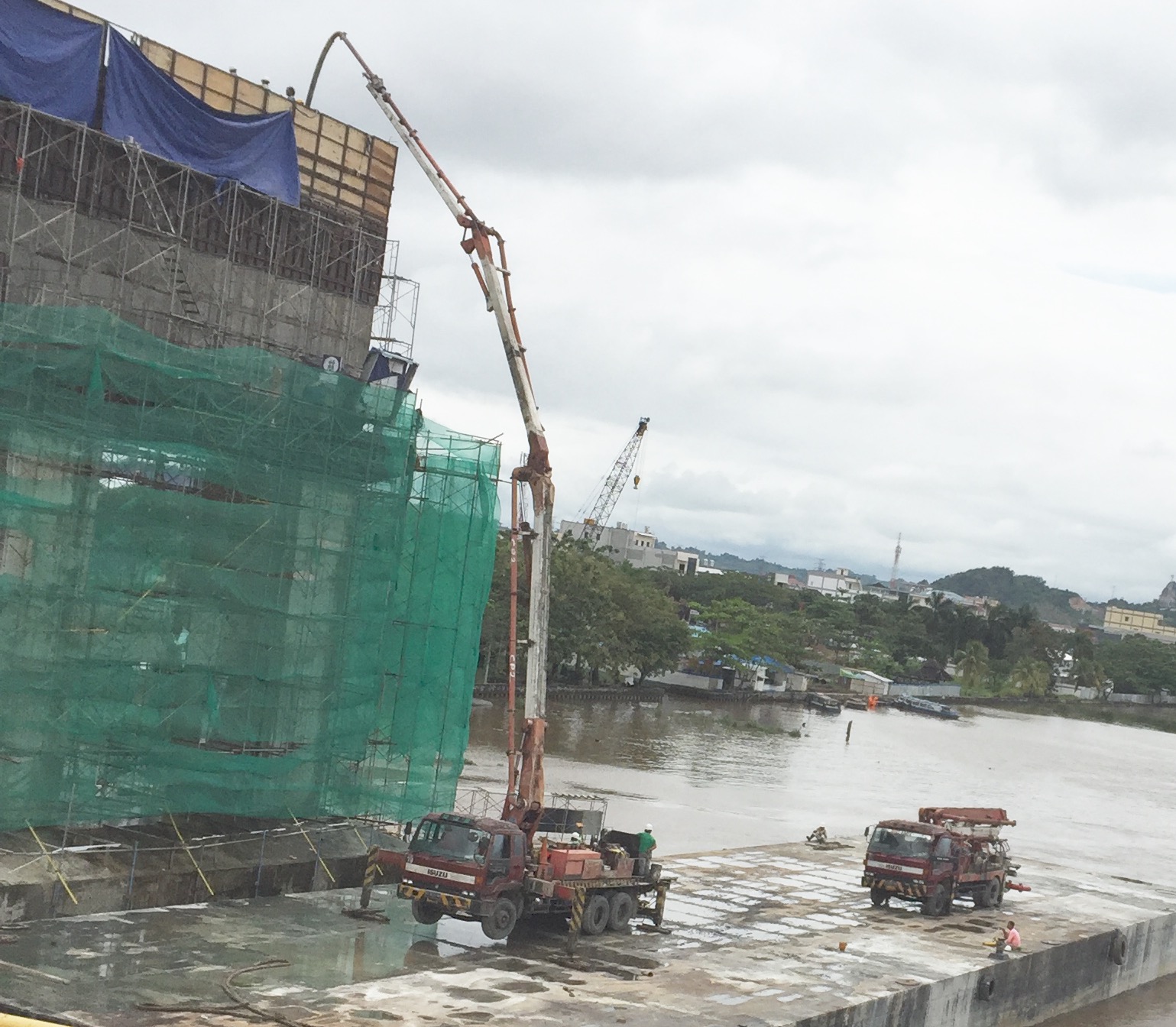 Pengecoran Pylon 12, Jembatan Mahakam IV, Samarinda