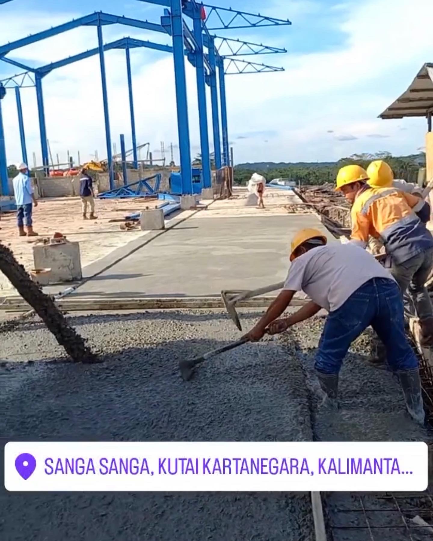 Pengecoran Workshop di Sanga-Sanga, Kutai Kertanegara