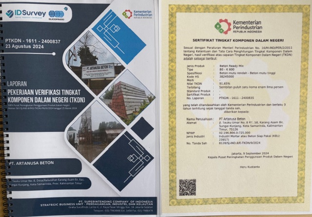 TKDN PT Artanusa Beton